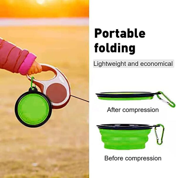 Silicone folding bowl with 2 handle +1 metal hook L - Image 2
