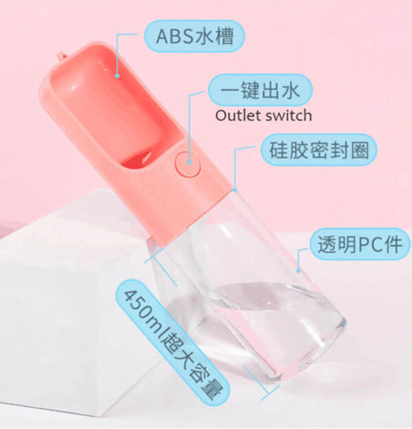 Pet Outdoor Water Cup Dog Outdoor Water Bottle 450ML - Image 2