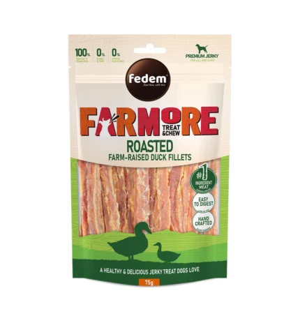 Fedem Farmore Jerky Roasted Farm Raised Duck Fillets 75g
