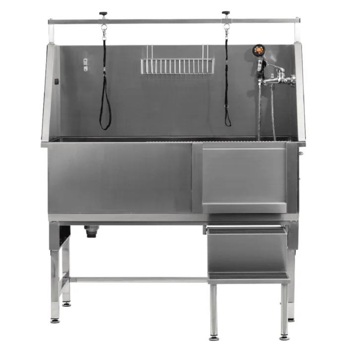 Aeolus Free Standing Economical Bathing Tub With Sliding Door Made From Gauge 18 1 2Mm 304 S S - Image 1