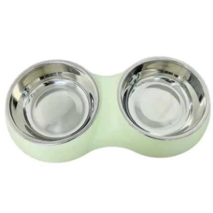 Double Dining Pet Feeder Green 33*17.65cm