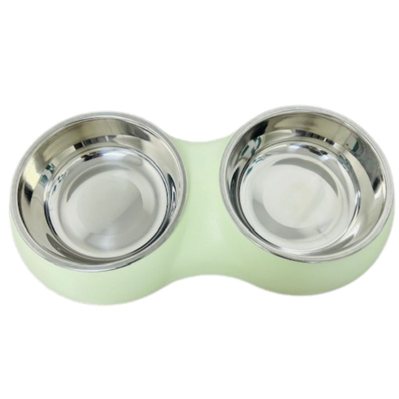 algo-stree-1 Double Dining Pet Feeder Green 33*17.65cm - Image 1