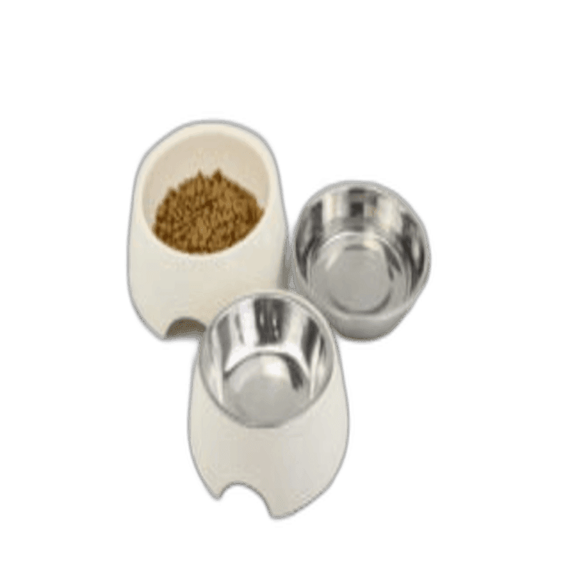 tinywow_change_bg_photo_69047378-2 Melamine Off White Stainless Steel Bowl with Anti Slip Circle 160ml - Image 1